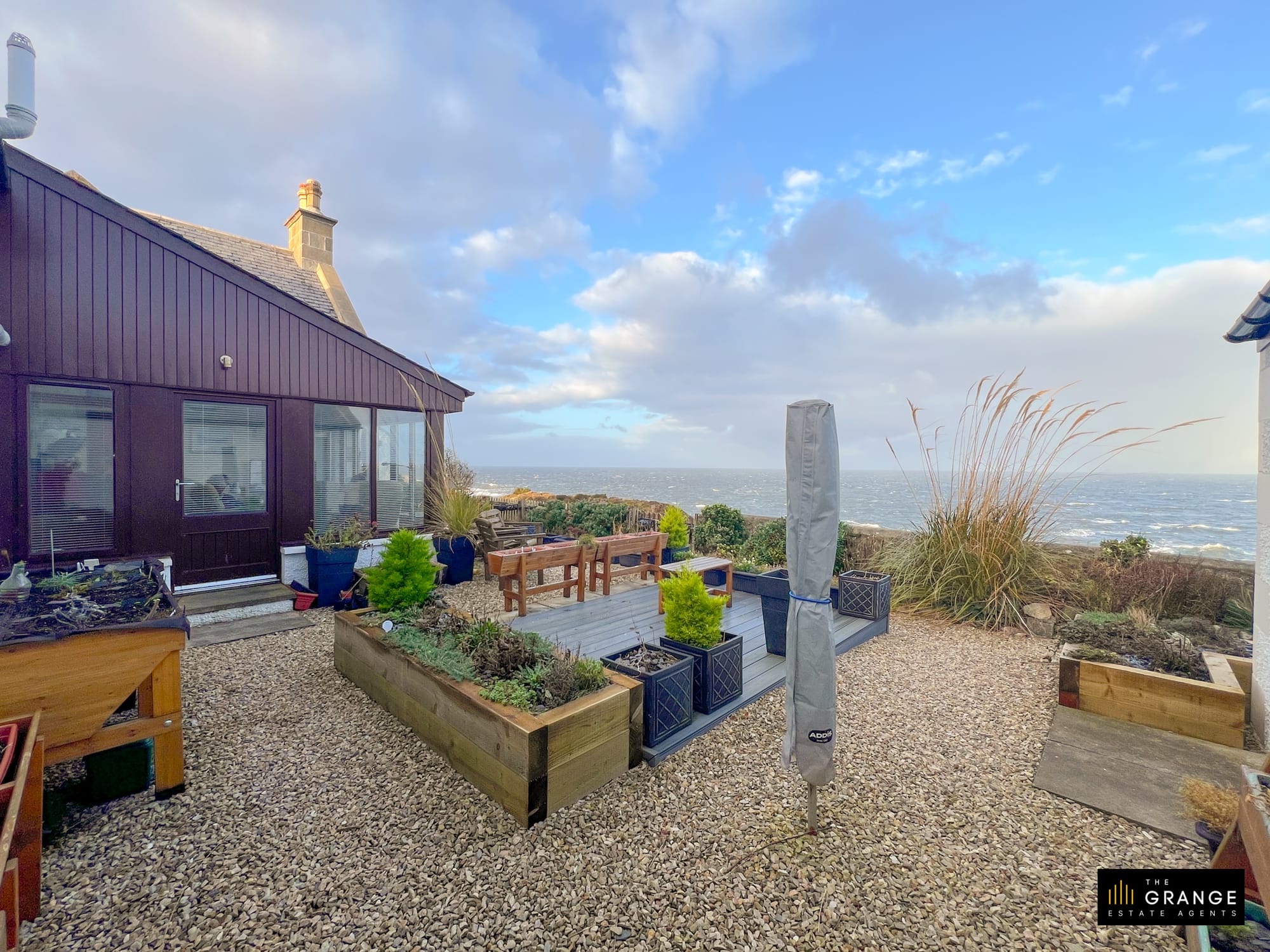 The house and coastline