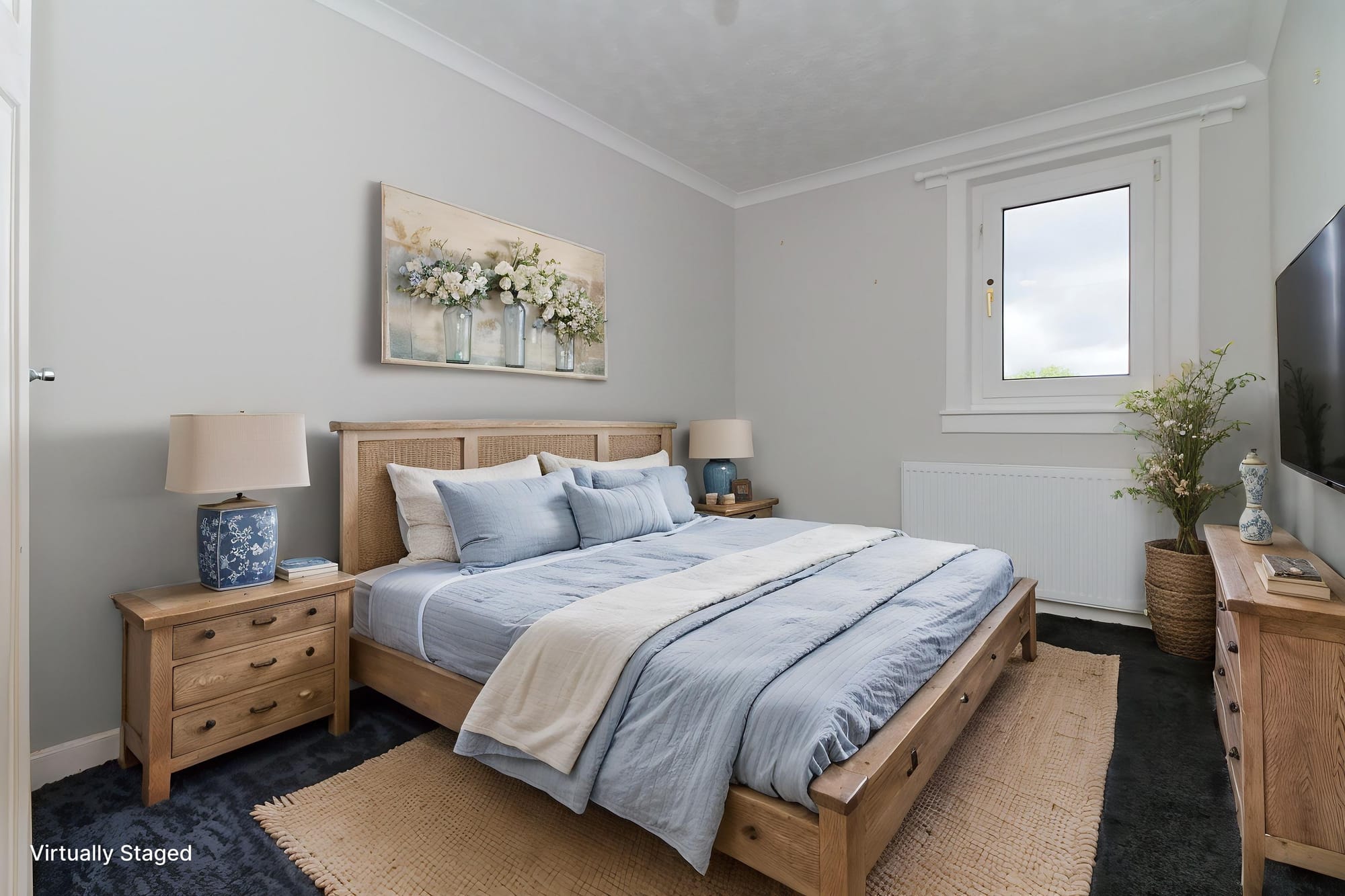 Bedroom 2, virtually staged as a bedroom (not to scale)