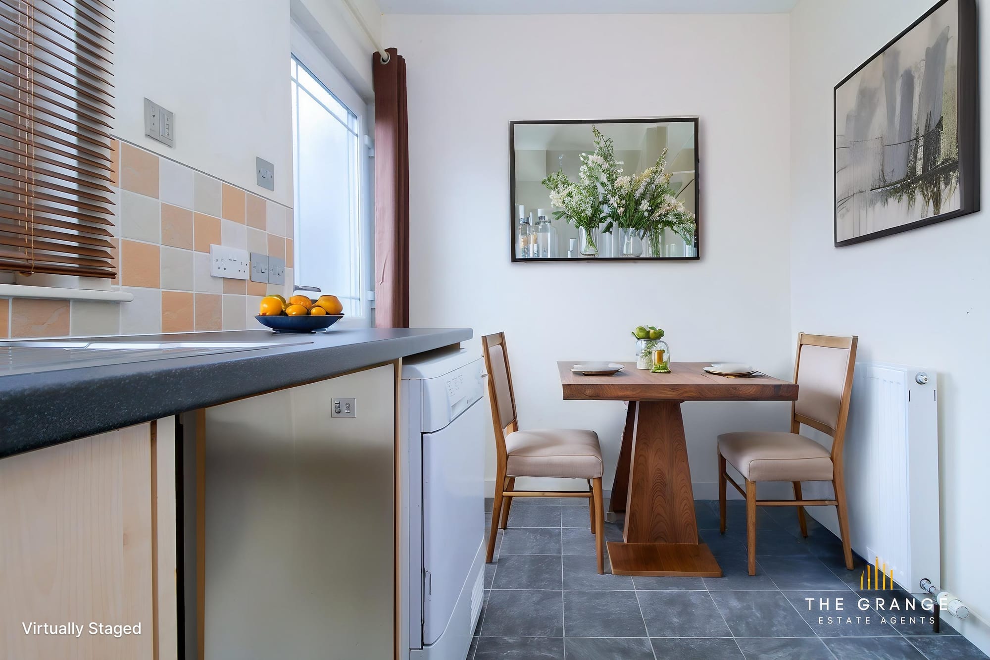 Kitchen, virtually staged