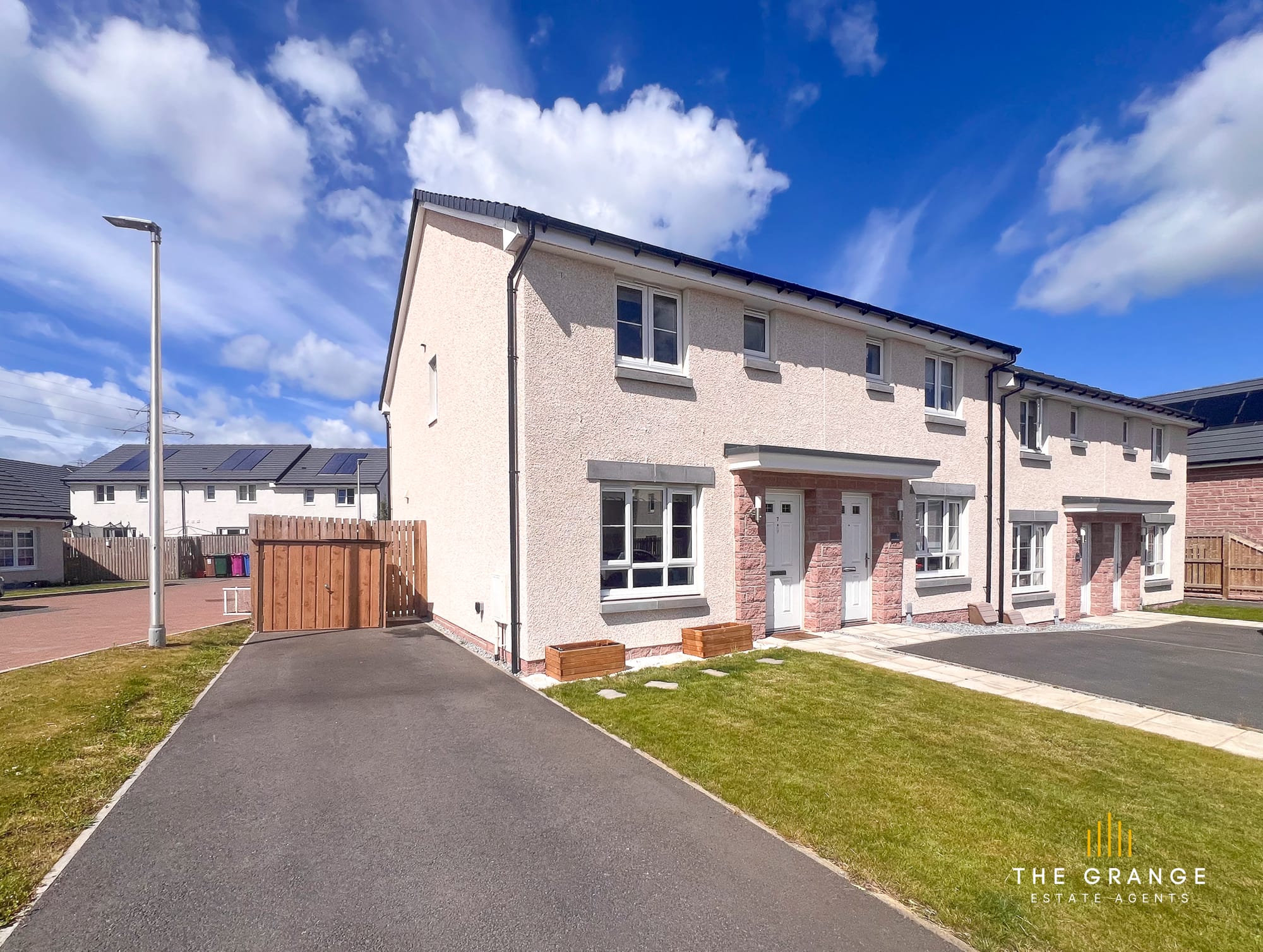 Front elevation of the new-build home