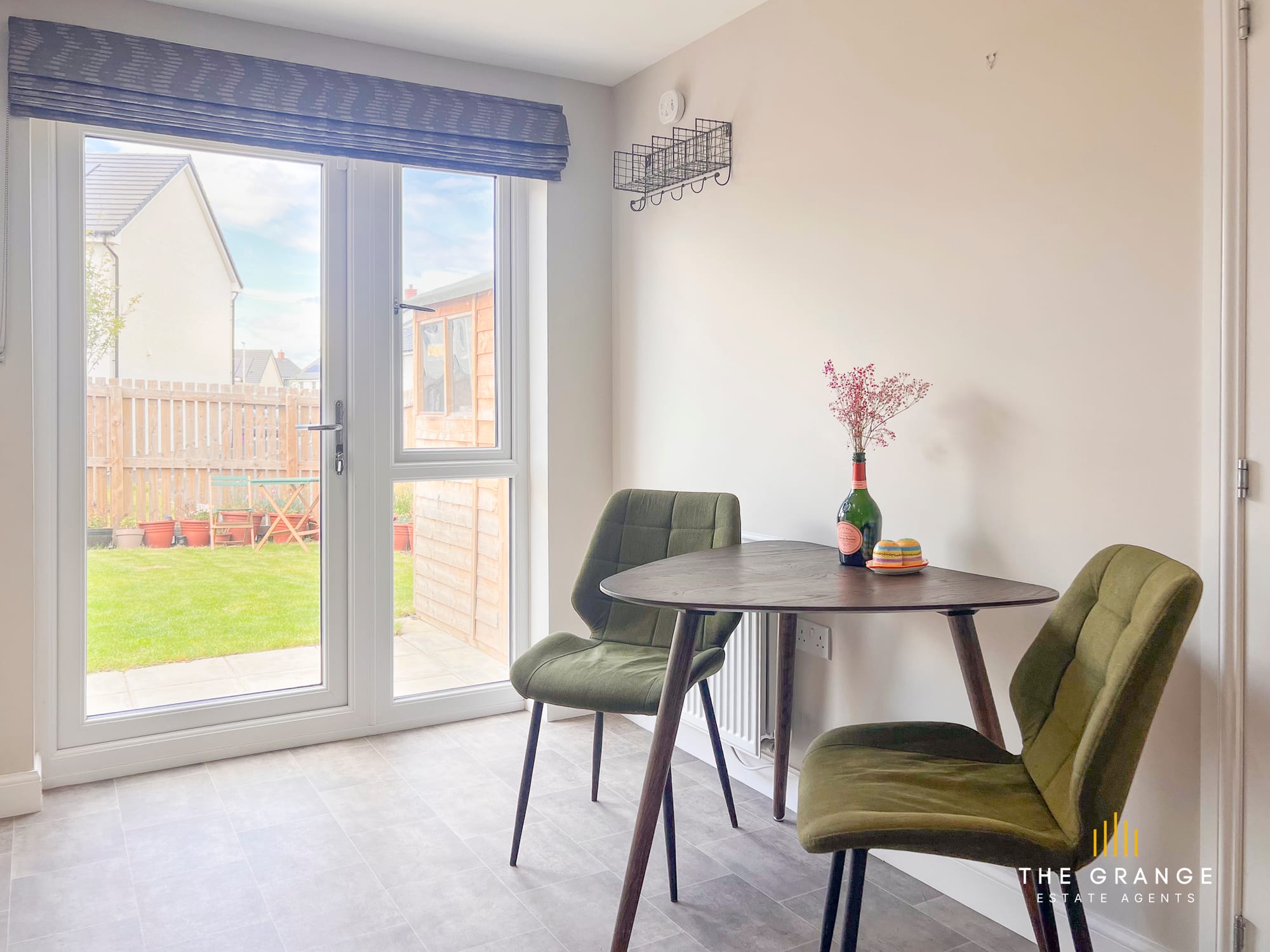 Dining area with French doors to the garden