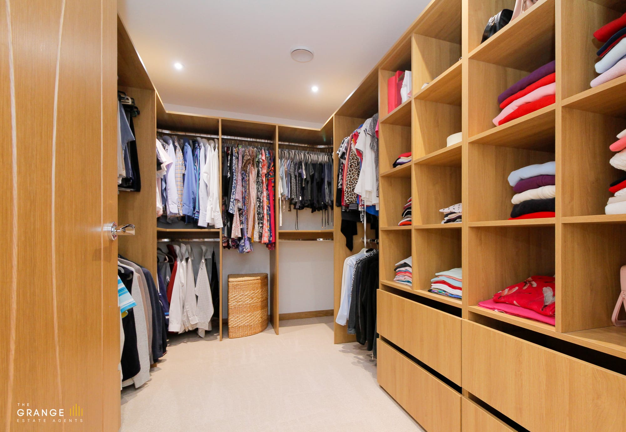 Dressing room with fitted wardrobes