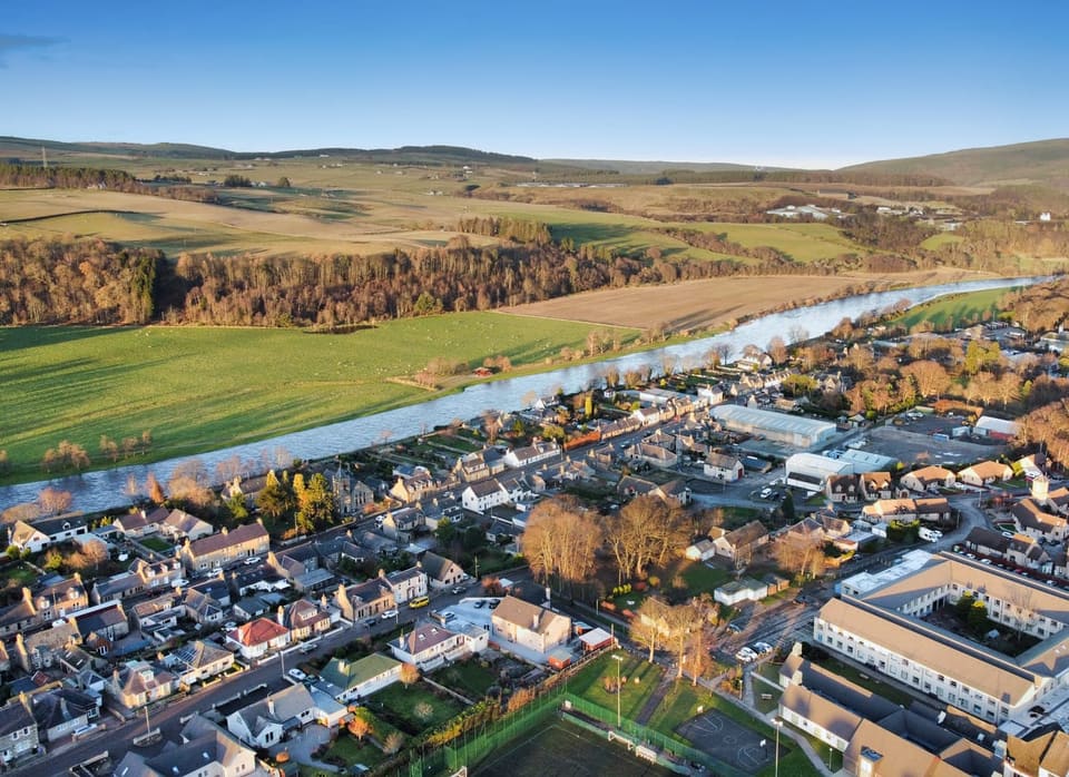 Aerial view of Aberlour