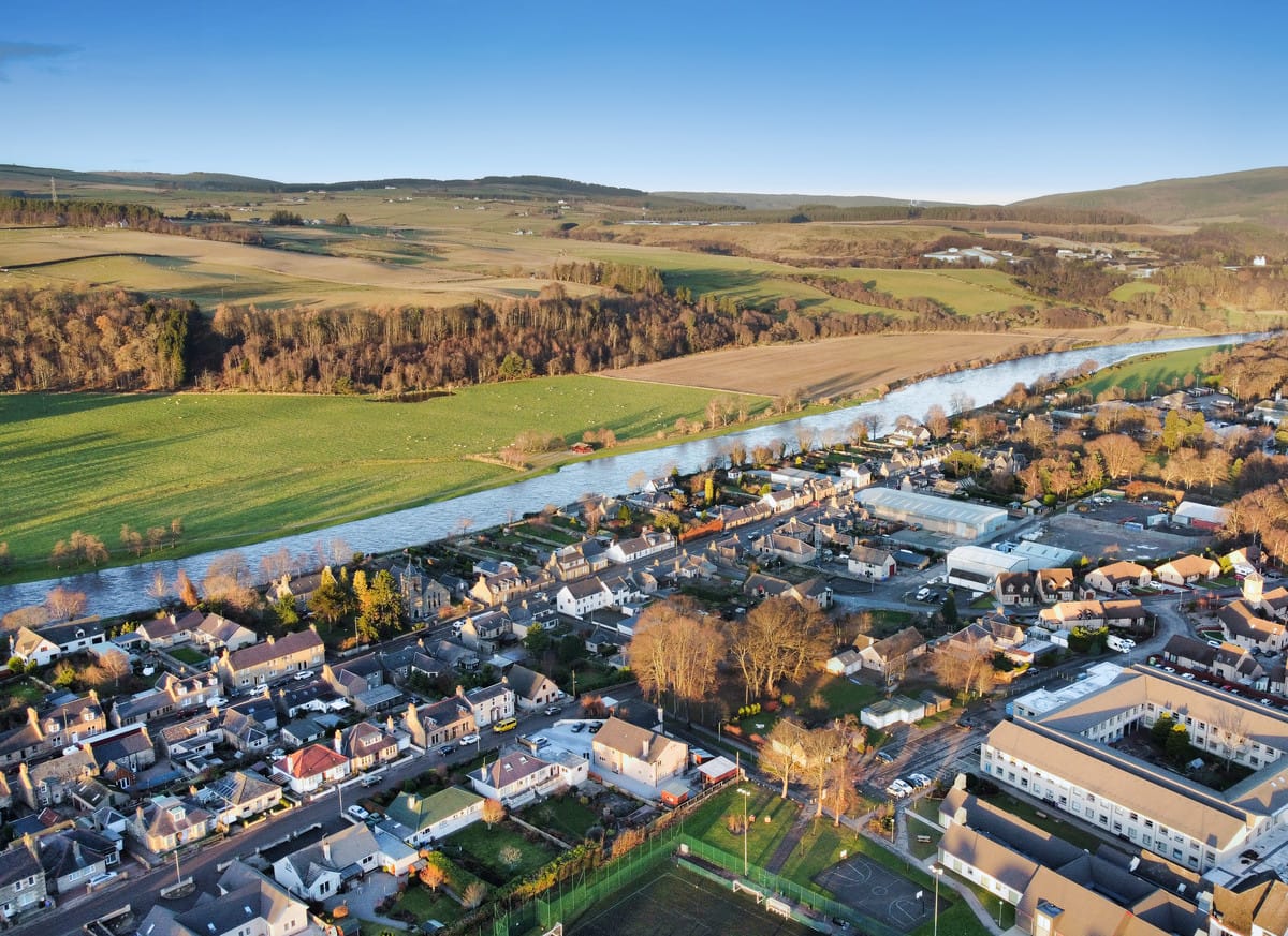 Aerial view of Aberlour