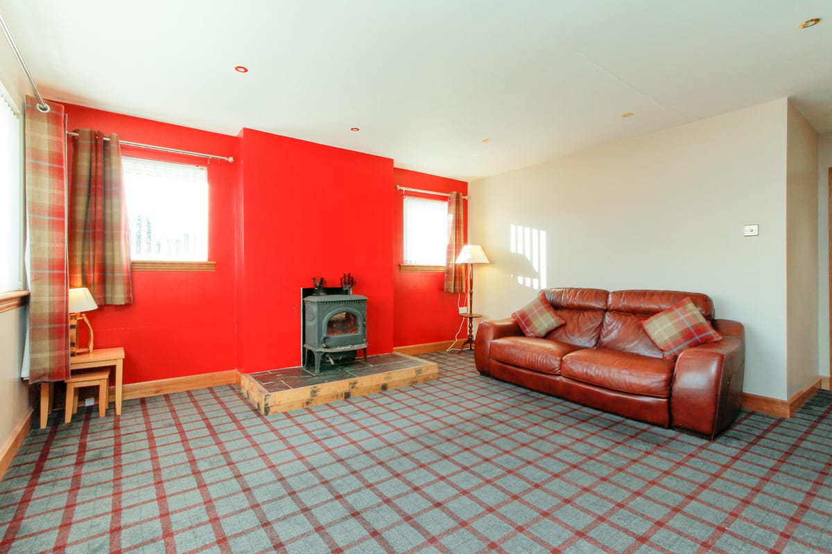 Lounge with wood-burning stove