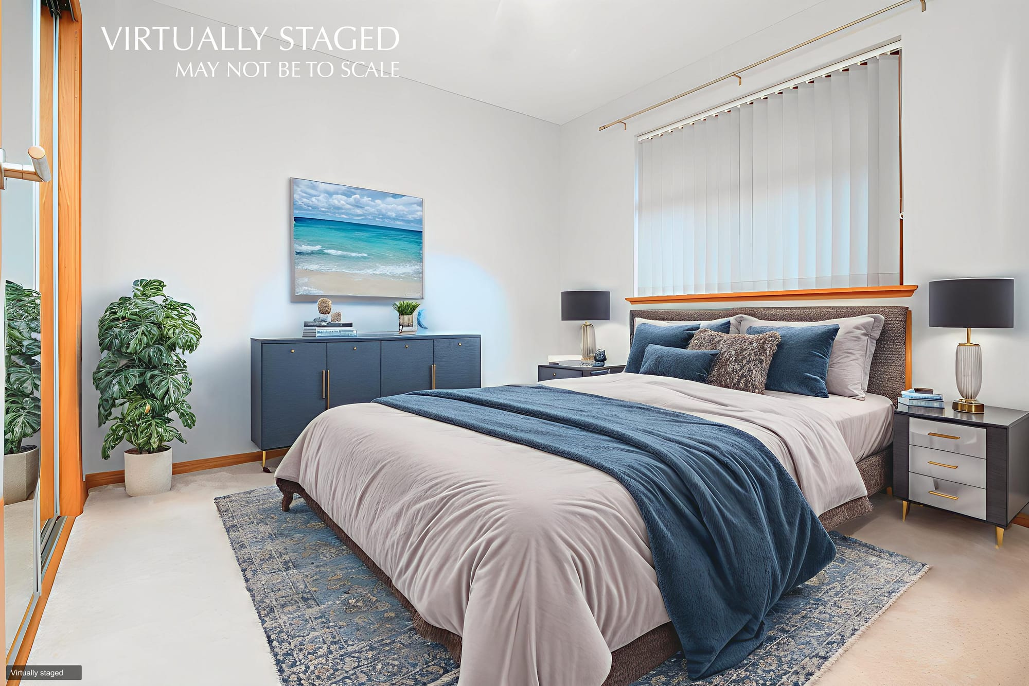 Double bedroom (virtually staged)